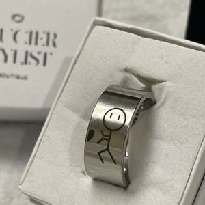 Stick Figure Stainless Steel Ring